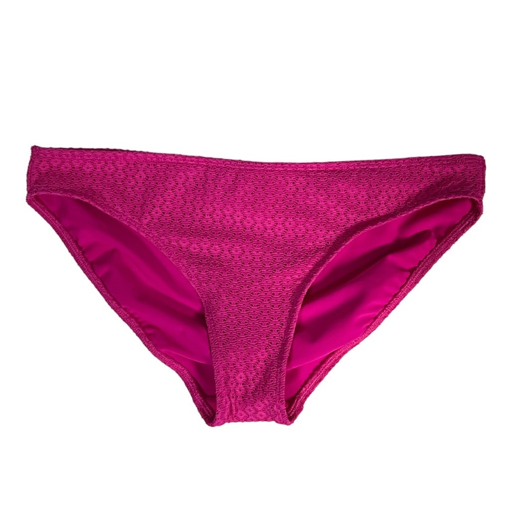 Old Navy Swimwear Bottom Size S Pink Bikini Brief‎ Textured Stretch Lined Beachy